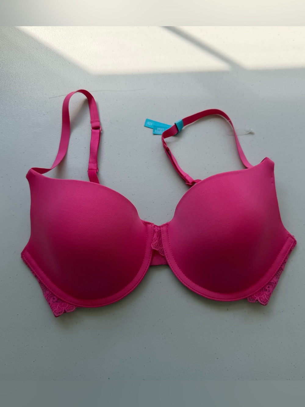 B.P. Undercover Jayme Pink Lace Underwired Lightly Lined T-Shirt Bra 32D